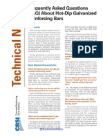 Frequently Asked Questions (FAQ) About Hot-Dip Galvanized Reinforcing Bars