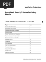 Armorblock Guard I/O Devicenet Safety: Installation Instructions