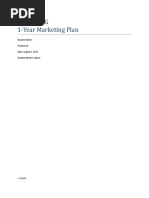 MKT PA Task 1-Company G One-Year Marketing Plan PDF