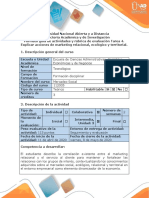 Guía de Actividades y Rúbrica de Evaluación - Tarea 4 - Explicar Acciones de Marketing Relacional, Ecológico y Territorial