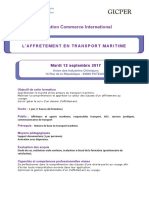 PROGRAMME L'affretement en Transport Maritime 12 Septembre 2017