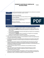 Procedimiento Gestion de Compra de Materia Prima