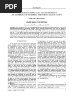 Open-Pore Glasses and Glass-Ceramics by Sintering of Modified Pyrogenic Silicic Acids