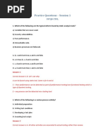 Practice Questions - Session 1: Istqb CTFL