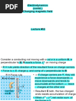 Electrodynamics (Contd.) Changing Magnetic Field