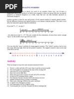 Activity: 1. Positive and Negative Numbers