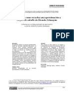 Aranda, Pablo Alejandro - La Escritura Como Escucha, Una Aproximación A La Piel de Caballo de Ricardo Zelarayán