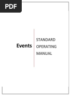 Events: Standard Operating Manual