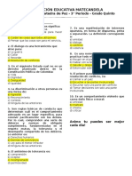 Ev. Tercer Periodo - C. Paz - Grado 5 - 2019