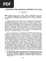 010 - A Note On The Official Secrets Act, 1963