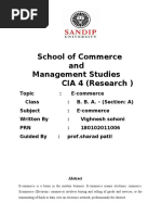 School of Commerce and Management Studies CIA 4 (Research)