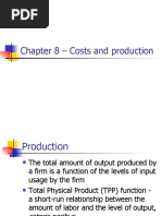 Chapter 8 - Costs and Production