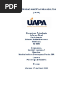 Trabajo Final de Gestion Humana Proyecto de Investigacion de Los Subsistemas de RRHH1GRUPO RICA