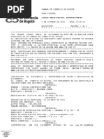 Certificado de Existencia y Representación Legal de Una Sociedad Por Acciones Simplificada (S.A.S.)