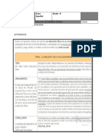 Taller Español 8 Argumentacion