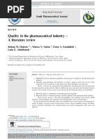 Articulo 3. Calidad en La Industria Farmacéutica