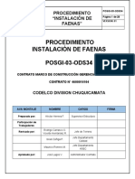 POSGI-03-ODS18 PROCEDIMIENTO INSTALACIÓN DE FAENA MEJORADO Rev 3