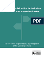 Indice de Inclusion Al Contexto Educativo Salvadoreño