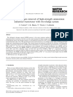 Biological Nitrogen Removal of High-Strength Ammonium Industrial Wastewater With Two-Sludge System