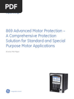 869 Advanced Motor Protection - A Comprehensive Protection Solution For Standard and Special Purpose Motor Applications