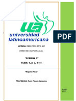 Principio Bus-415 Derecho Empresarial "Semana 5" TEMA: 1, 2, 3, 4 y 5