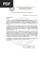 Carta de Presentación Del Pasante