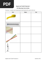 Measuring Tools Activity