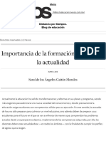 Importancia de La Formación Docente en La Actualidad - Distancia Por Tiempos