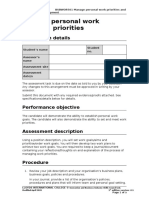 Manage Personal Work Priorities: Submission Details