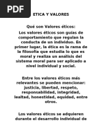 Etica y Valores