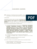 Carta de Presentacion Del Proyecto La Florida