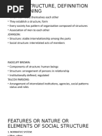 1.social Structure, Definnition and Meaning