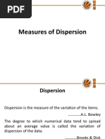 Measures of Dispersion