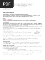 SJB School of Architecture and Planning Architectural Design Project (Thesis) - 15ARC10.1 X Semester, B. ARCH Jan-May, 2020