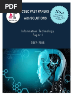 Csec Past Papers With Solutions: Informationtechnology Paper 1 2 0 1 2 - 2 0 1 8