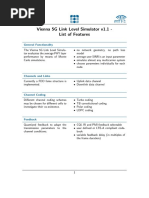 Vienna 5G Link Level Simulator v1.1 - List of Features: General Functionality