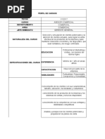 Perfil de Cargos Asesor Comercial