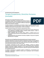 WFOT Position Statement Occupational Therapy and Human Rights Revised 2019 Spanish