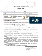 Evaluación de Lenguaje y Comunicación EXAMEN FINAL 2019