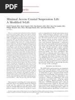 Cosmetic: Minimal Access Cranial Suspension Lift: A Modified S-Lift