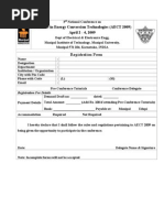 Aect 2009 Registration Form