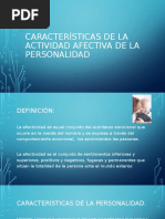 Características de La Actividad Afectiva de La Personalidad