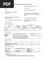 Format For Account Synopsis in Case of New Npas