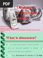 Dimensions & Dimensional Analysis