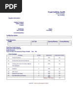 Food Safety Audit: Supplier Company: Audit Location: Country