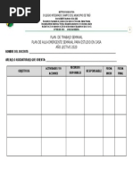 Plan de Trabajo Semanal Docentes