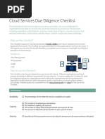 Cloud Services Due Diligence Checklist: Why Use This Checklist?