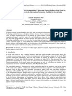 Job Demand, Family Supportive Organizational Culture and Positive Spillover From Work-To-Family Among Employees in The Information Technology Enabled Services in India