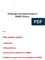 Challenges and Opportunities in MSME Finance.: Revised