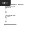 Modern Physics - Problem Set # 1